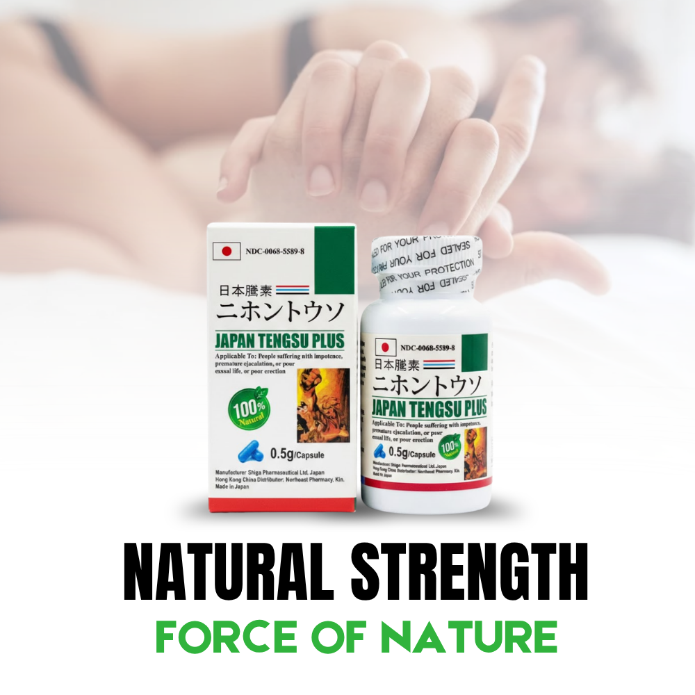 Japan Tengsu Plus 0.5g Capsules – Natural Herbal Formula for Men's Vitality & Performance Support