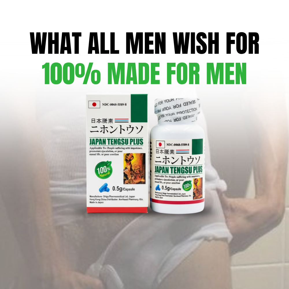 Japan Tengsu Plus 0.5g Capsules – Natural Herbal Formula for Men's Vitality & Performance Support