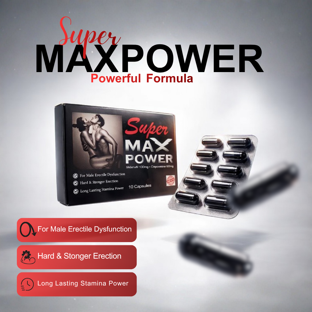 Super Max Power Capsules – Men's Performance & Stamina Support Formula (10 Capsules)