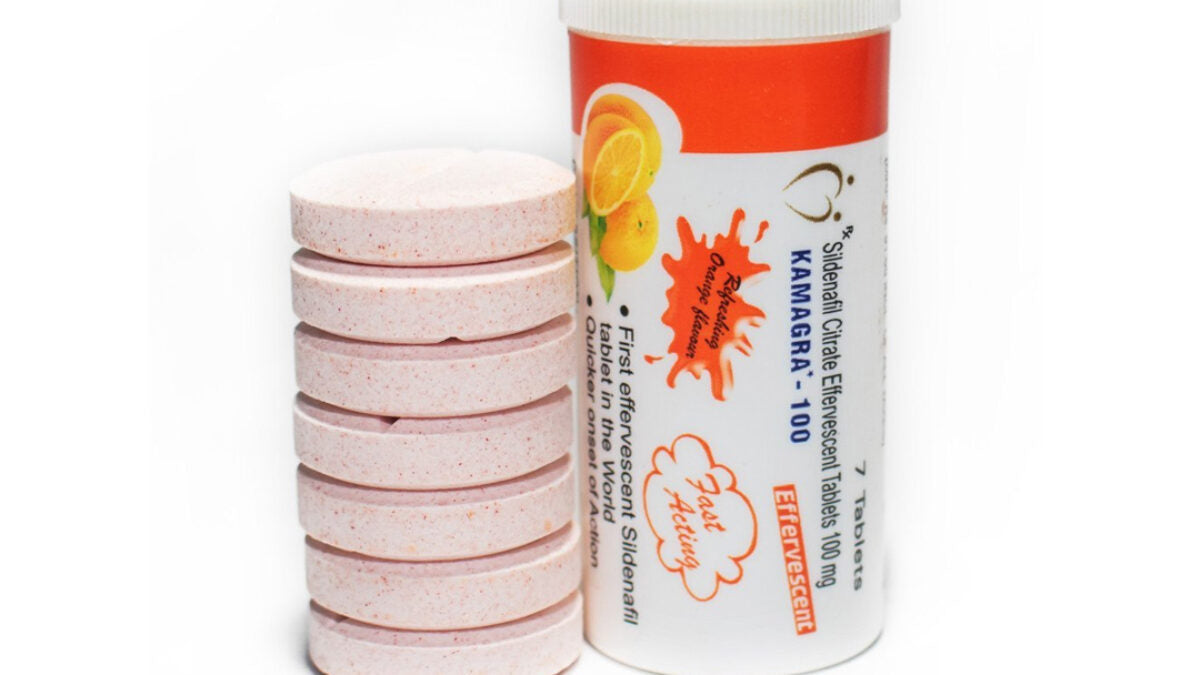 Kamagra Effervescent Sildenafil 100 mg 7 Water soluble tablets