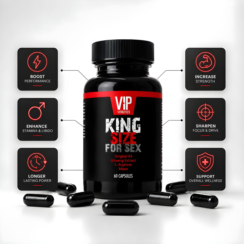 King Size For Sex Capsules – Advanced Male Performance, Energy & Vitality Support (60 Capsules)