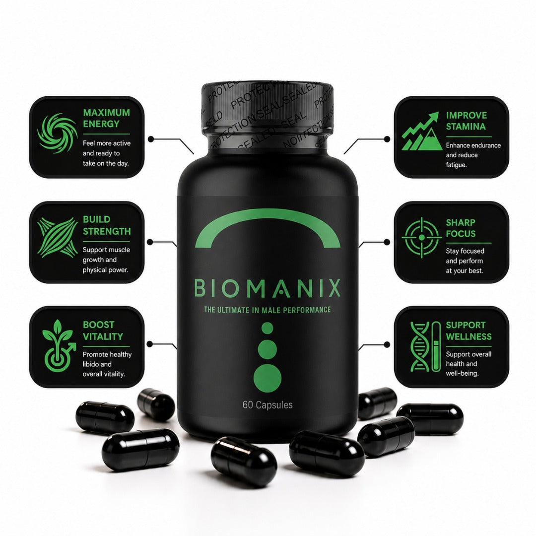 BioManix Male Performance Capsules – Premium Vitality, Energy & Wellness Support (60 Capsules)
