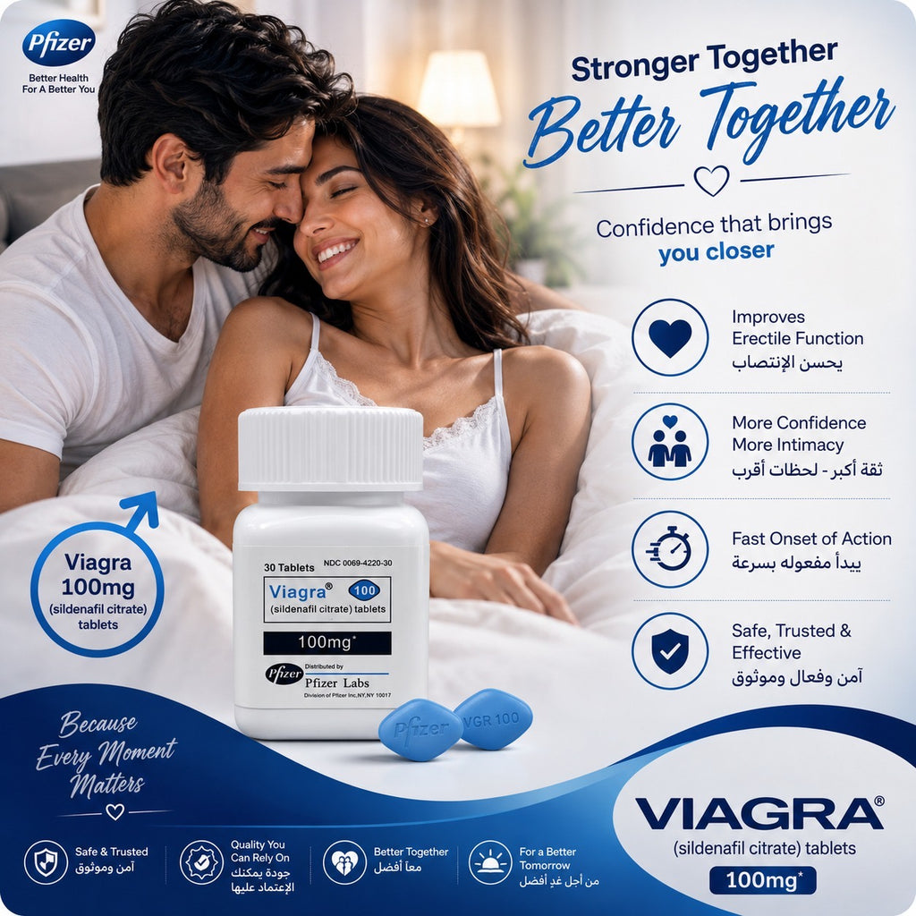 Viagra Sildenafil Citrate 100 mg – Support for Male Performance & Confidence